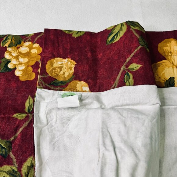 NEW Waverly Home Classics Buckingham Valance 80" X 15" Chianti Red Mistral - Picture 5 of 9